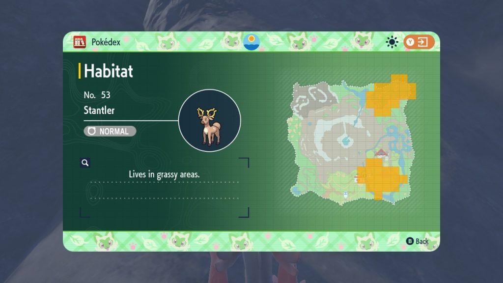 pokemon scarlet violet stantler dlc location