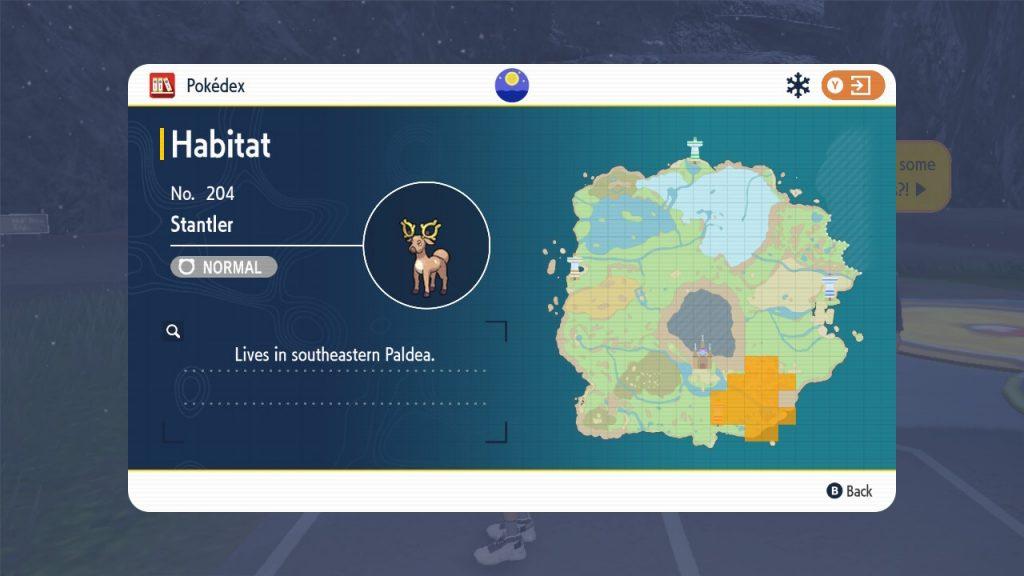 stantler location pokemon scarlet violet