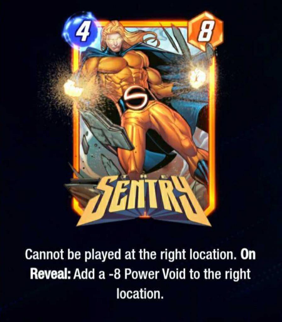 Sentry card in Marvel Snap