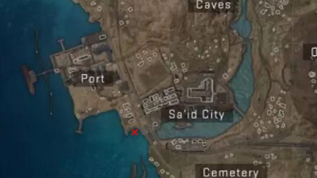 Al Mazrah Port Cache location