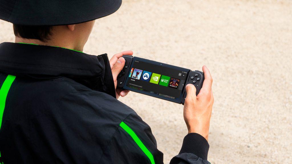 razer edge overhead shot