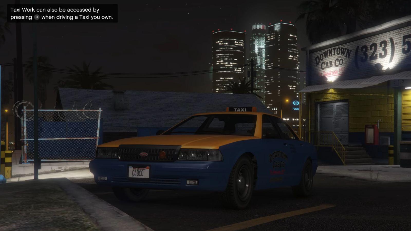 GTA online taxi cab