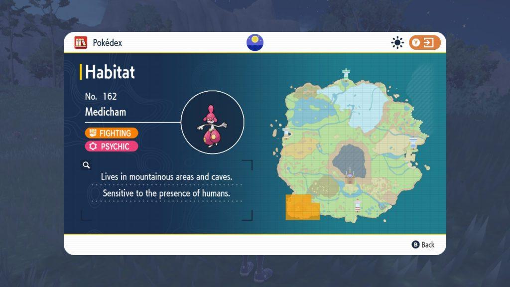 pokemon scarlet violet medicham locations