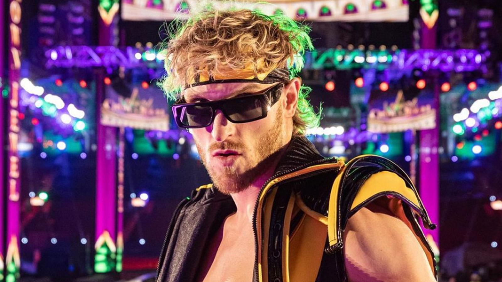 Logan Paul in wrestling gear