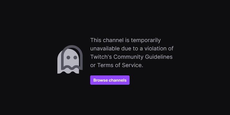 Twitch ban message