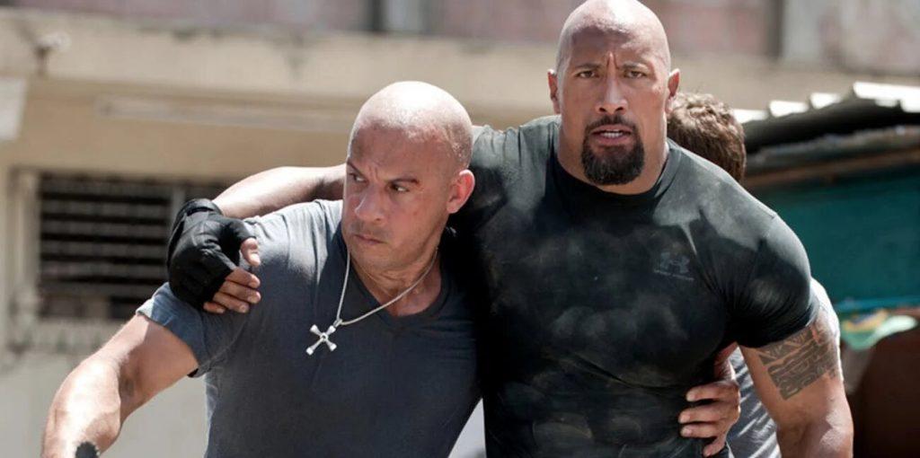 The Rock and Vin Diesel in Fast Five