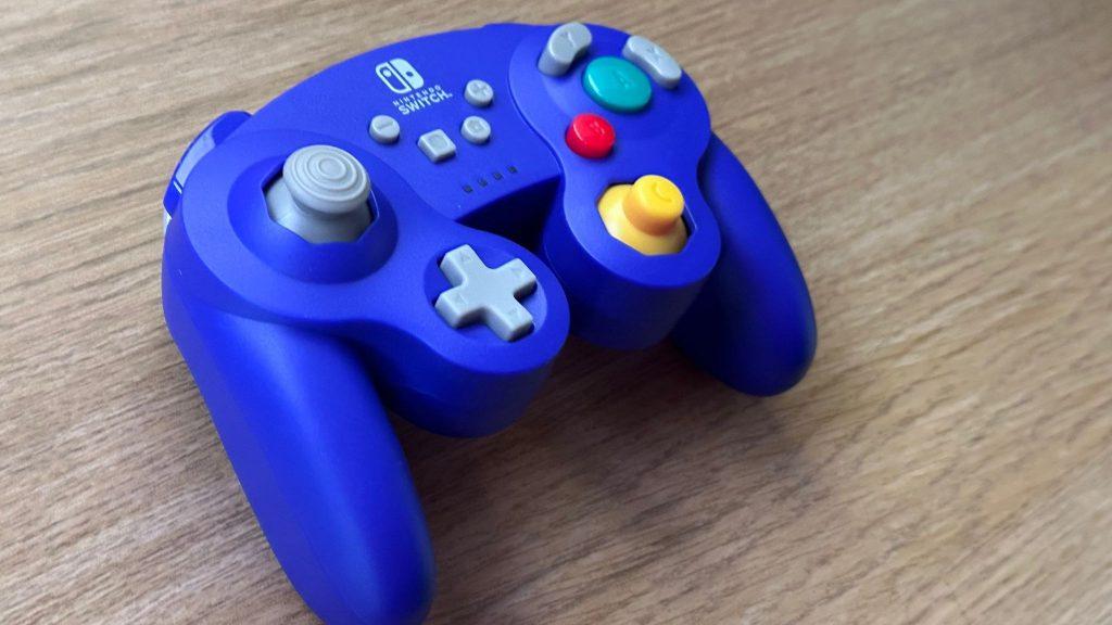 The PowerA Gamecube controller in purple