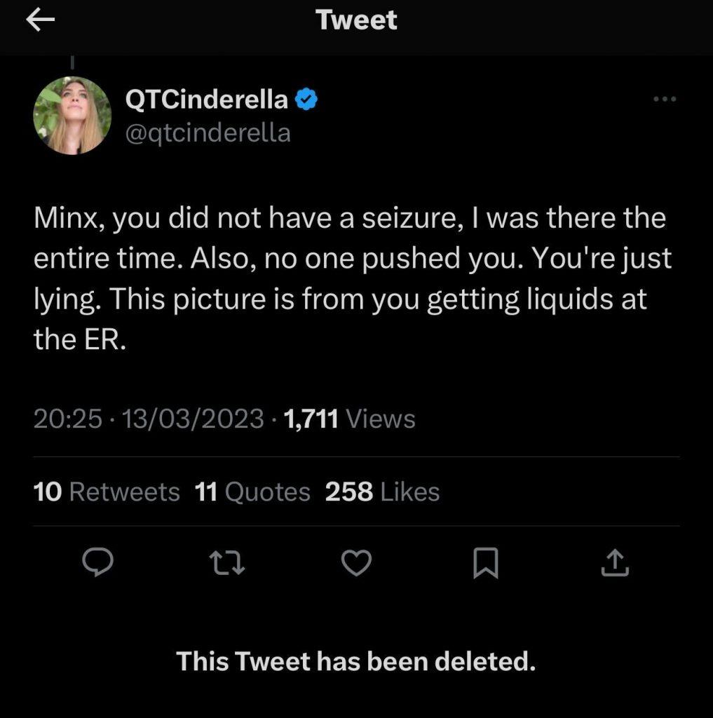 QTCinderella calls out JustaMinx amid streamer awards party drama