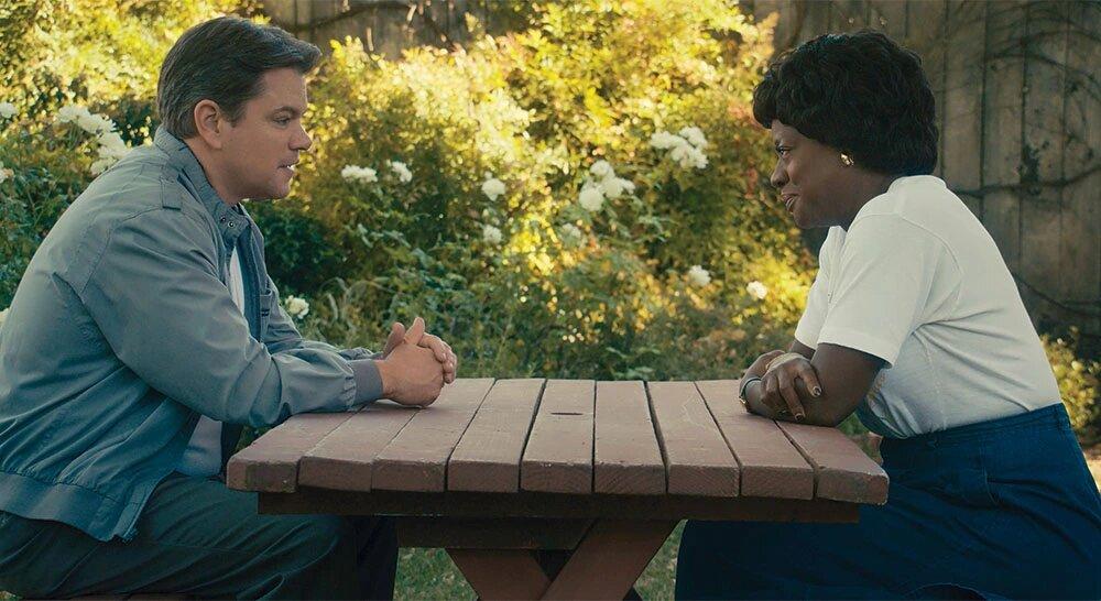 Matt Damon and Viola Davis in Air