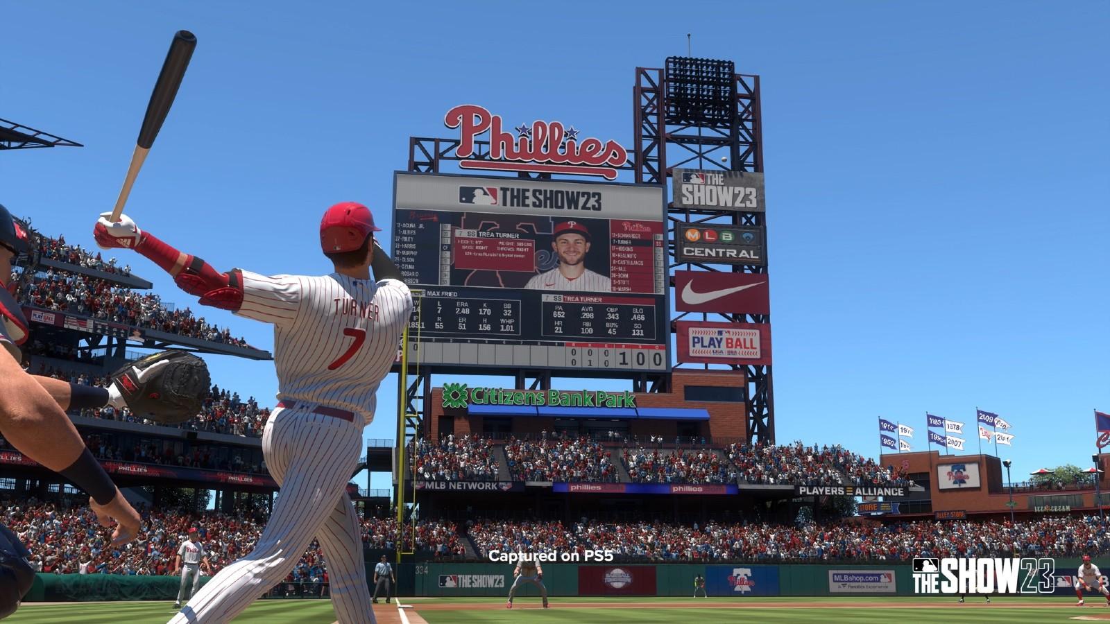 Trea Turner in MLB The Show 23.