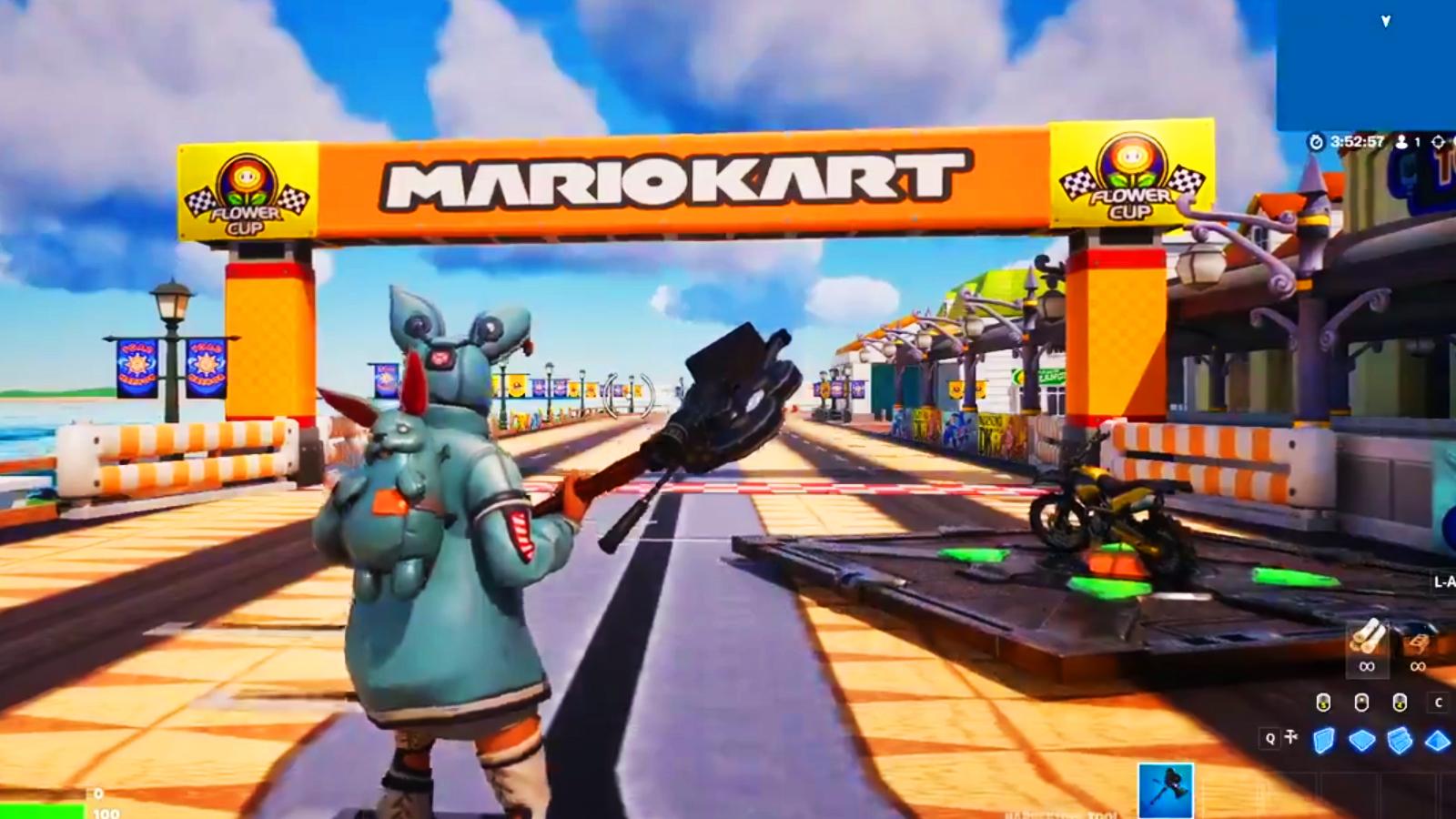 fortnite mario kart