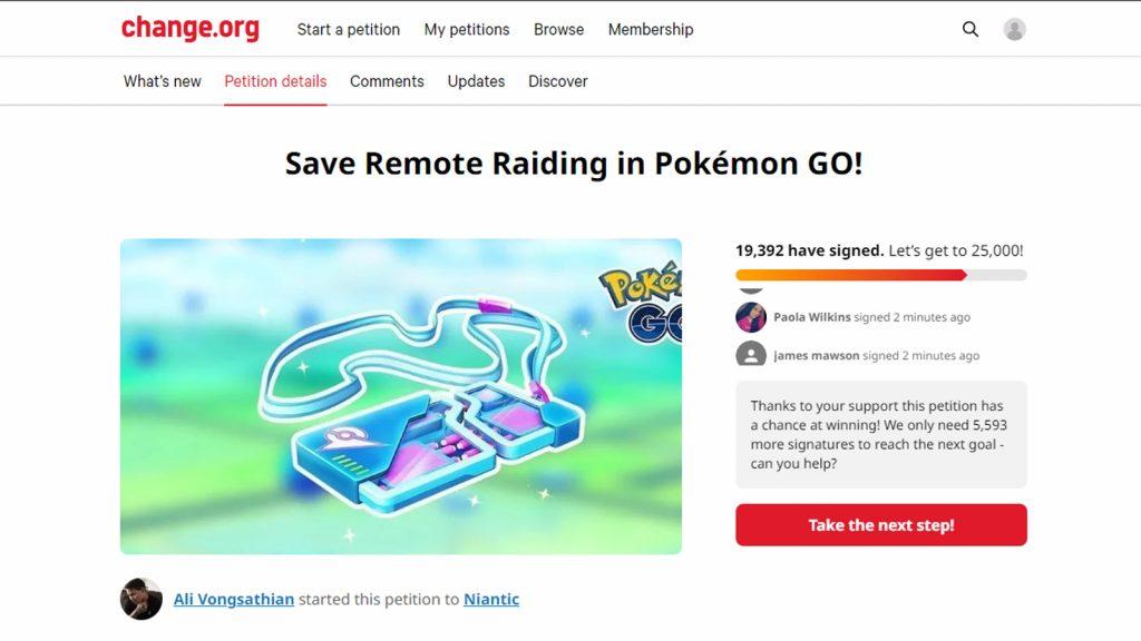 pokemon go petition