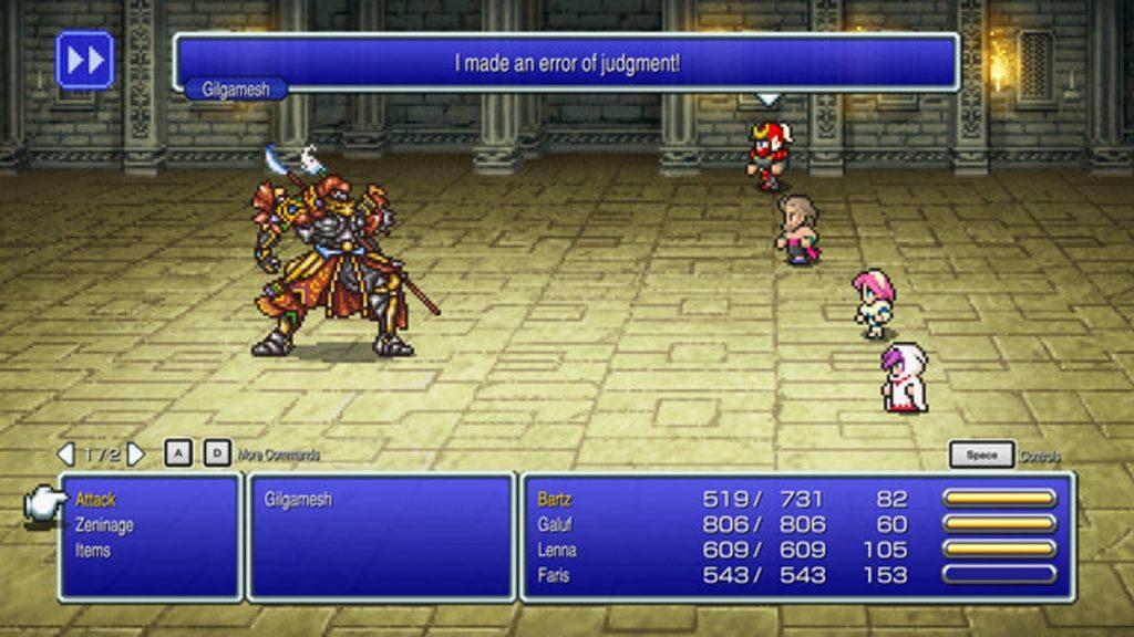 Gilgamesh in FFV