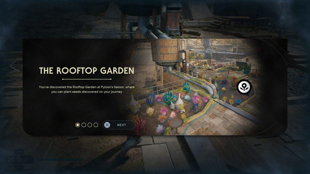 Rooftop garden in Star Wars Jedi Survivor