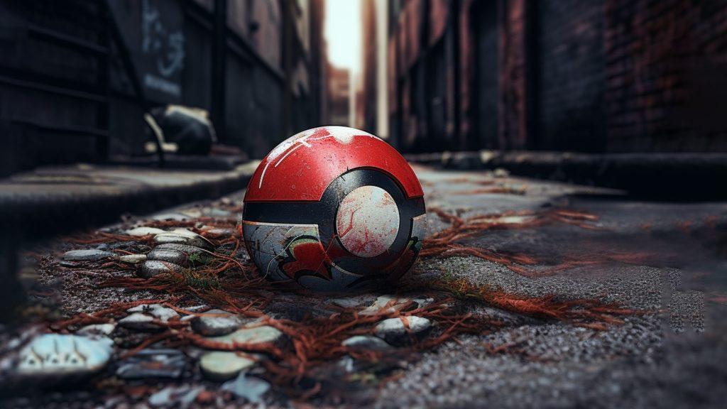 pokeball left in alleyway