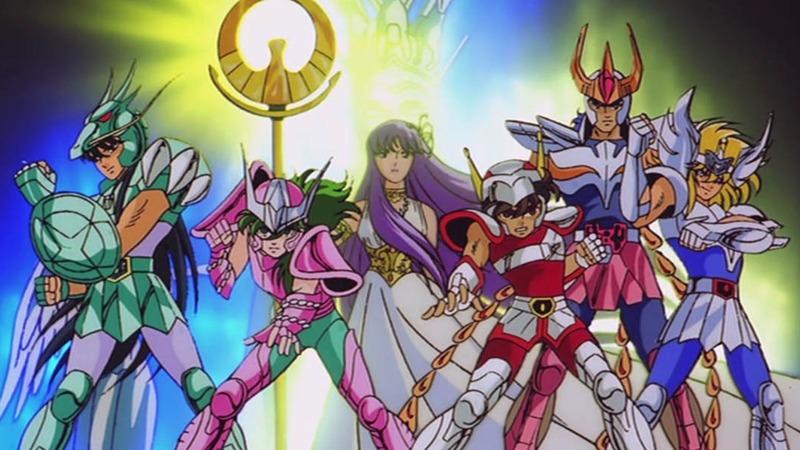 An image featuring all the main characters of Saint Seiya