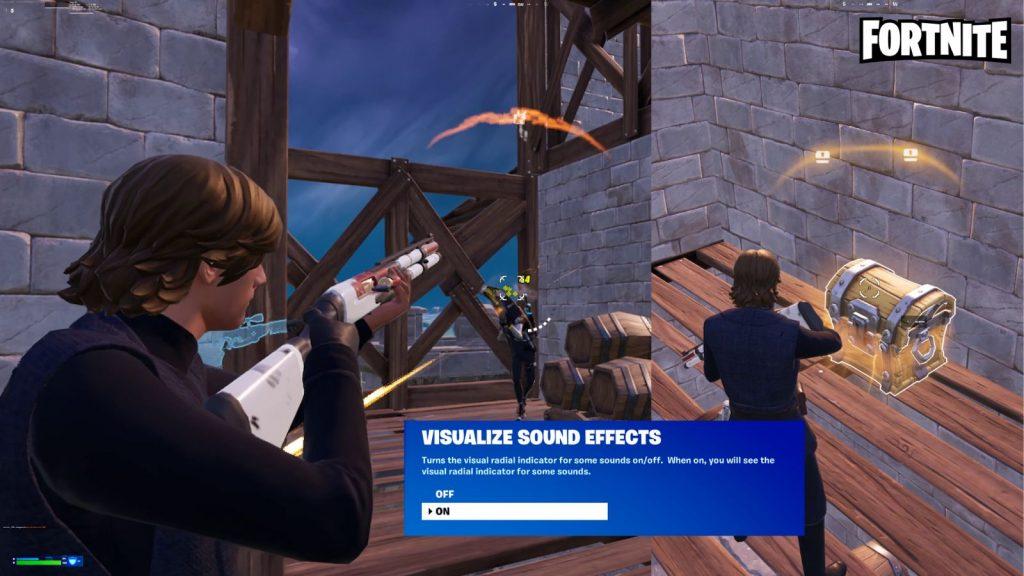 Fortnite Visual Sound Effects option