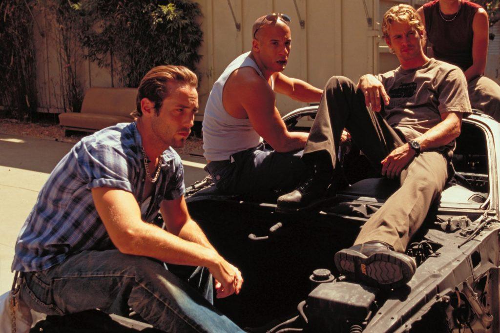 Leon with the cast of The Fast and the Furious