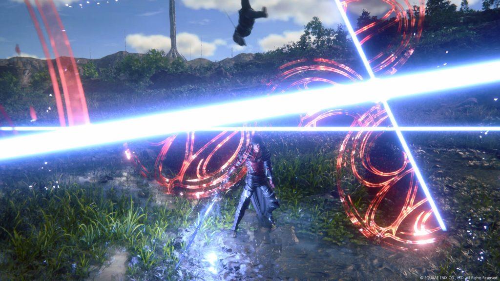 Clive uses various powers in Final Fantasy 16