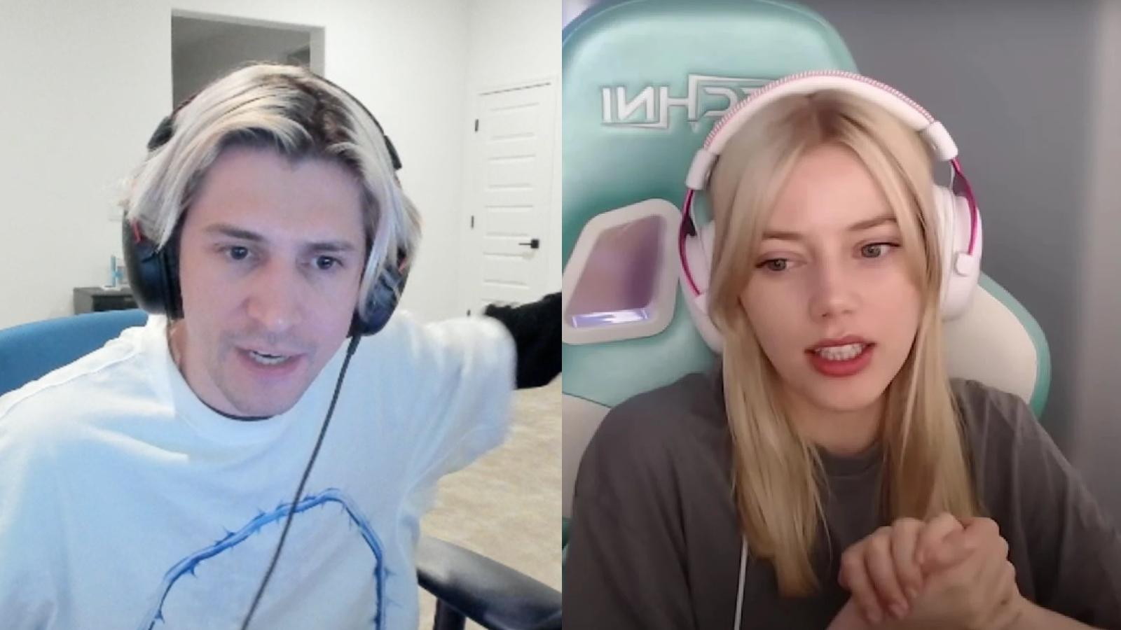 xQc and Grace Van Dien side by side image