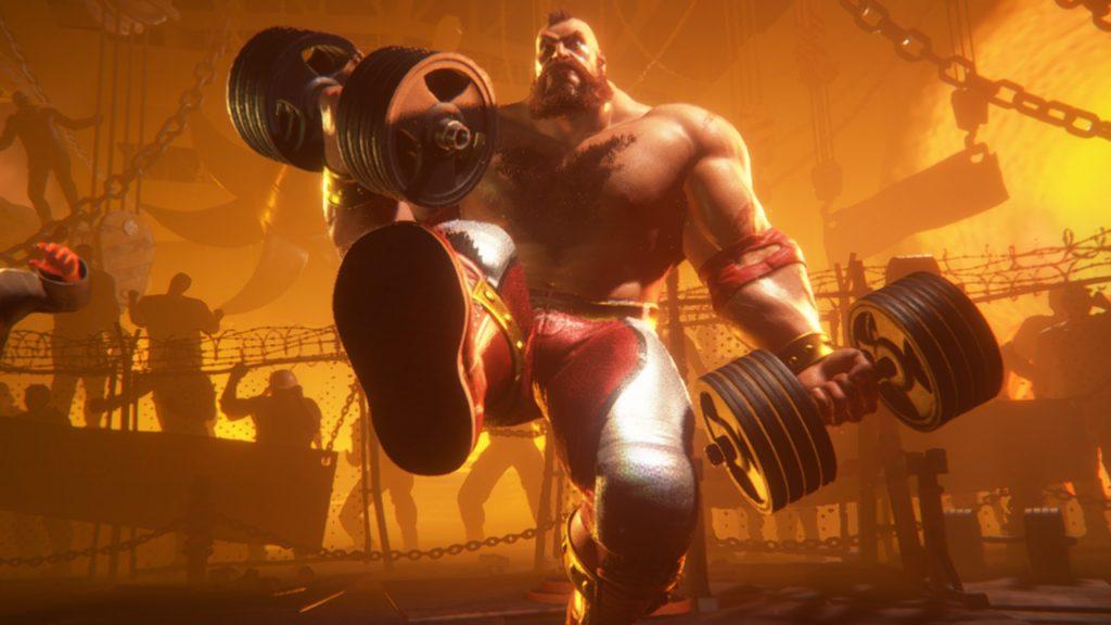 A screenshot of Zangief from Street Fighter 6