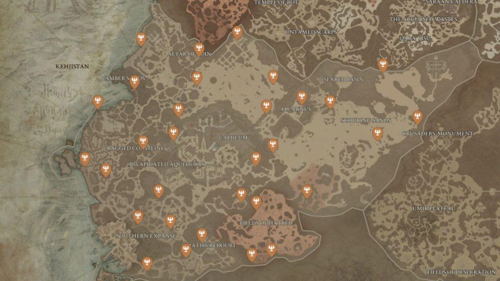 Altars of Lilith locations Kehjistan