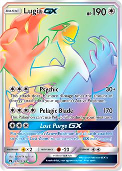 Lugia GX Rainbow Card