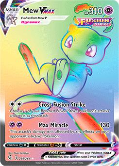 Pokemon Mew VMAX Rainbow Card