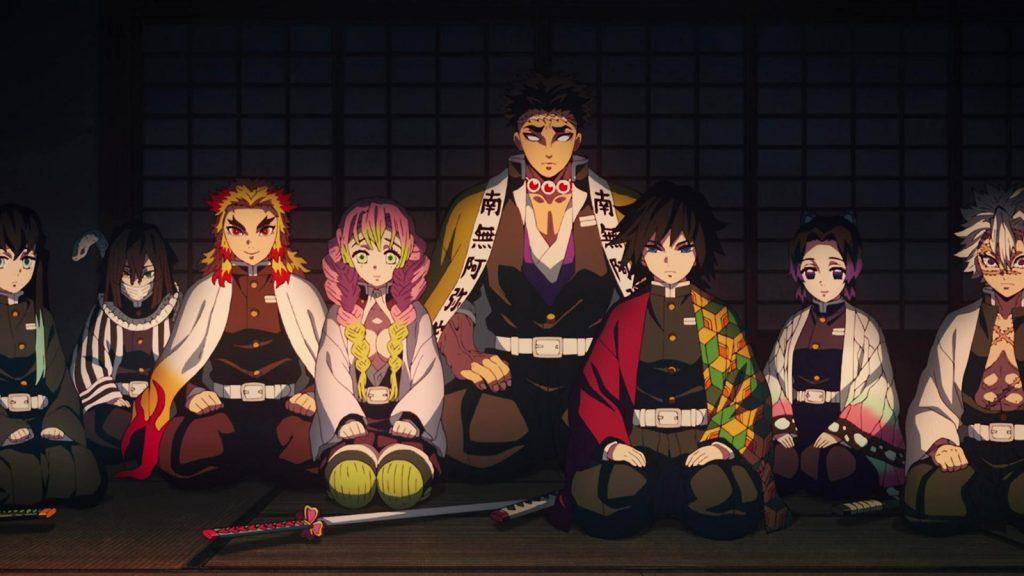 An image of all the Hashira from Demon Slayer