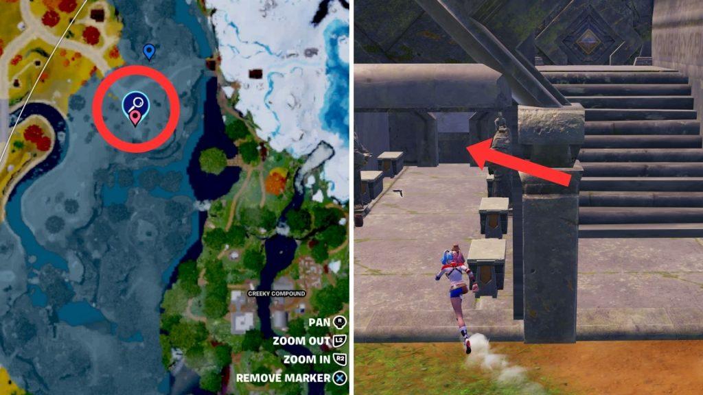 Location of Chalice on Fortnite island