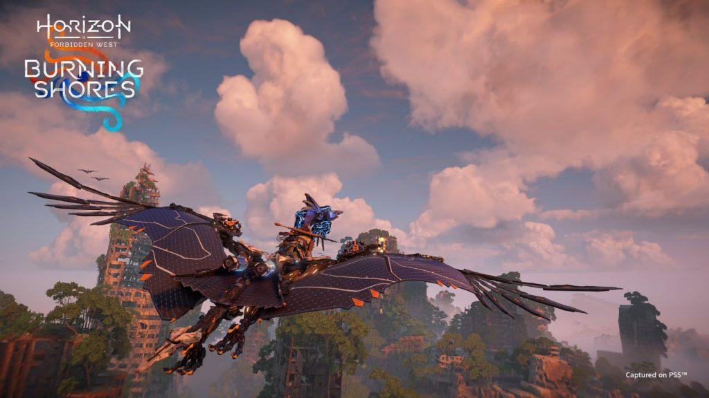 Aloy flying a Sunwing Mount