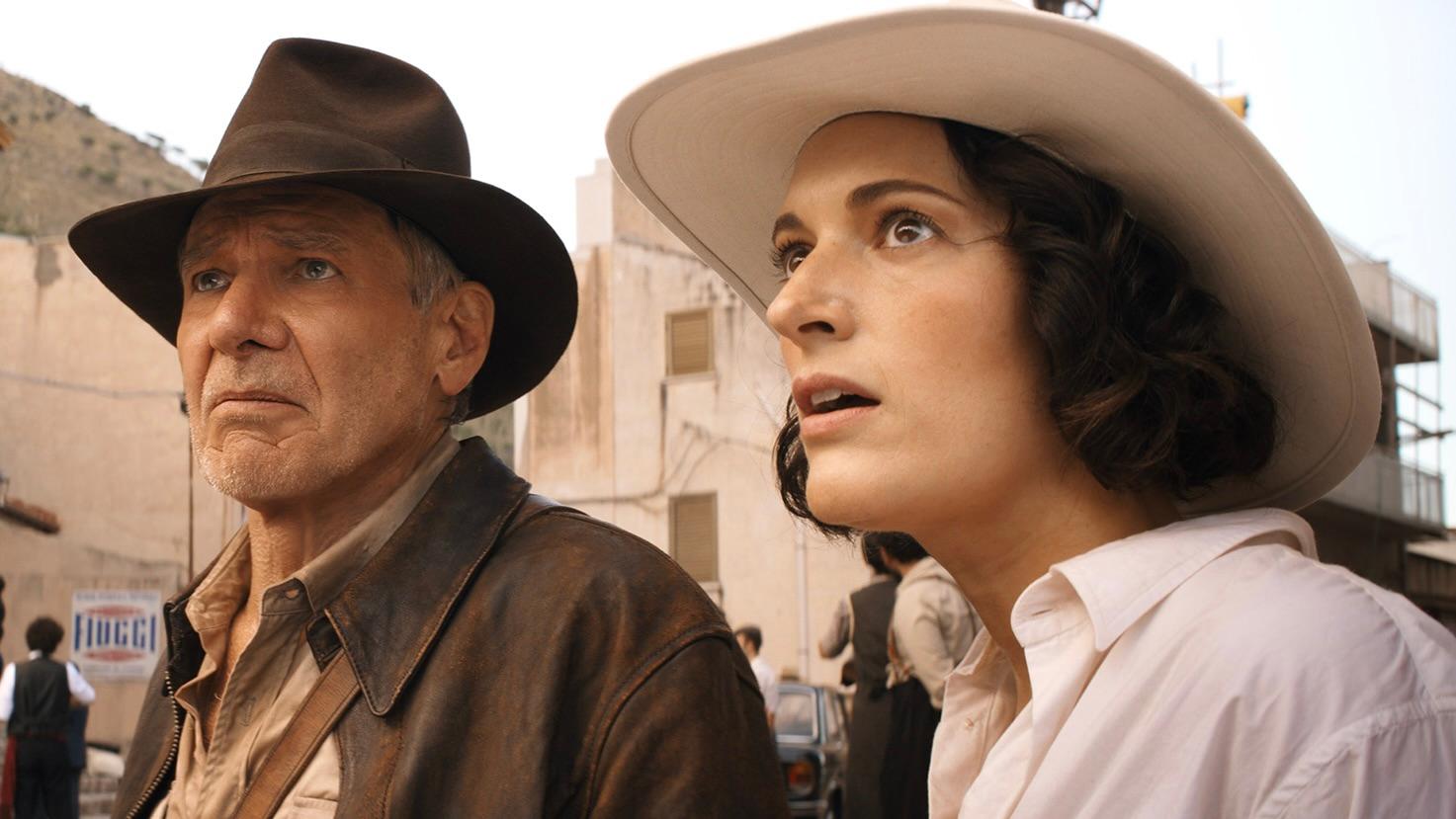 Harrison Ford and Phoebe Waller-Bridge in Indiana Jones and the Dial of Destiny.