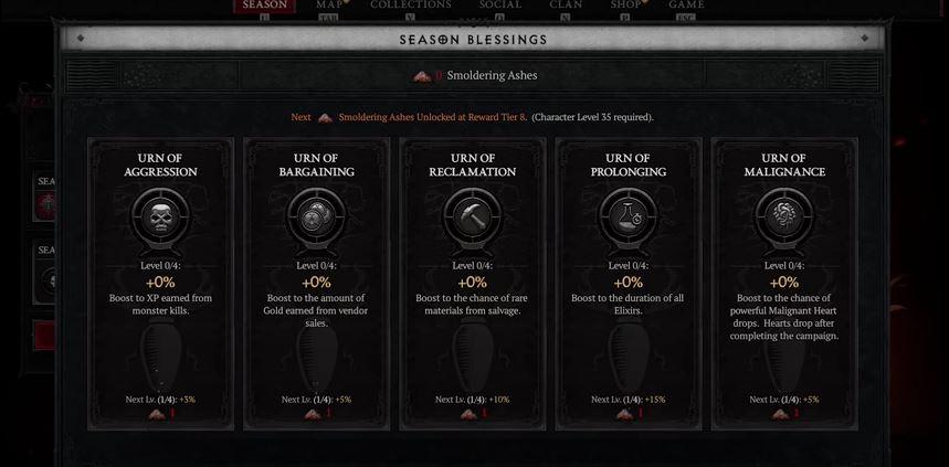 Diablo 4 Season Blessings