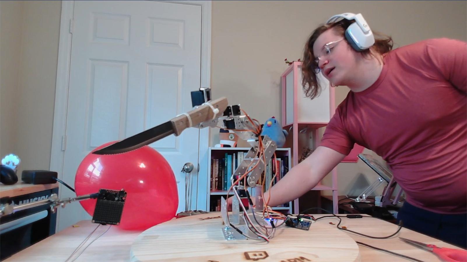 Twitch streamer creates chat-controlled knife