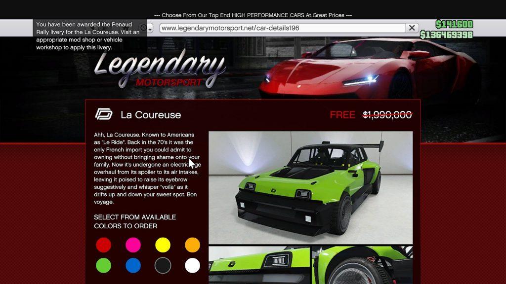 penaud la coureuse in GTA Online