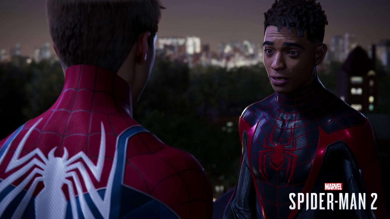 Miles and Peter in Spider-Man 2 PS5