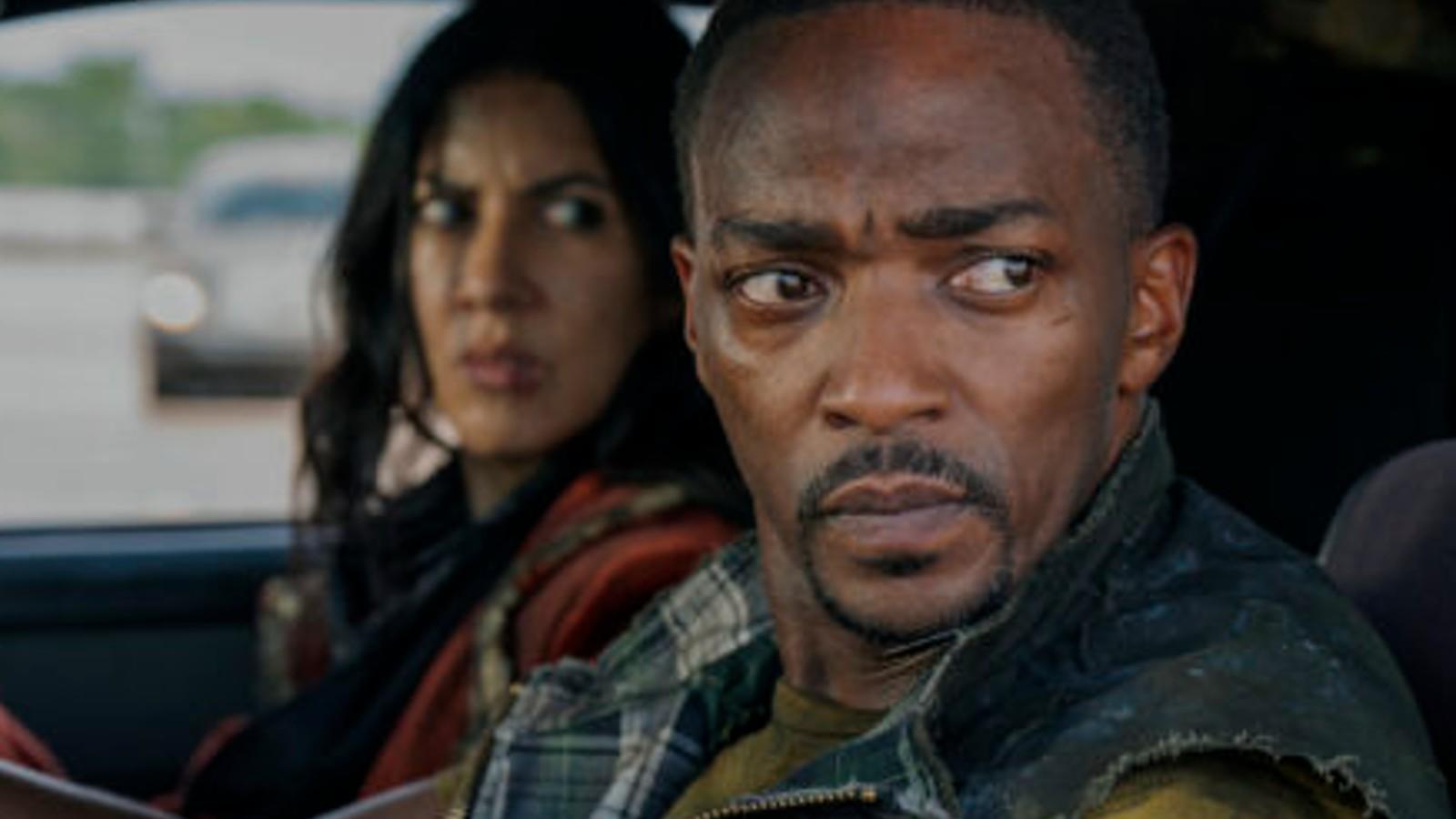 Anthony Mackie and Stephanie Beatriz in Twisted Metal