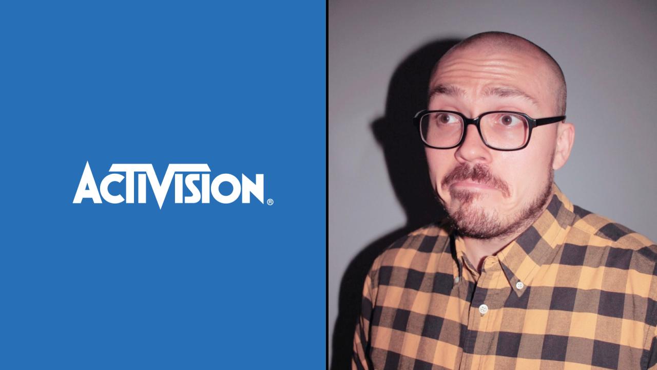 Anthony Fantano with Activision logo