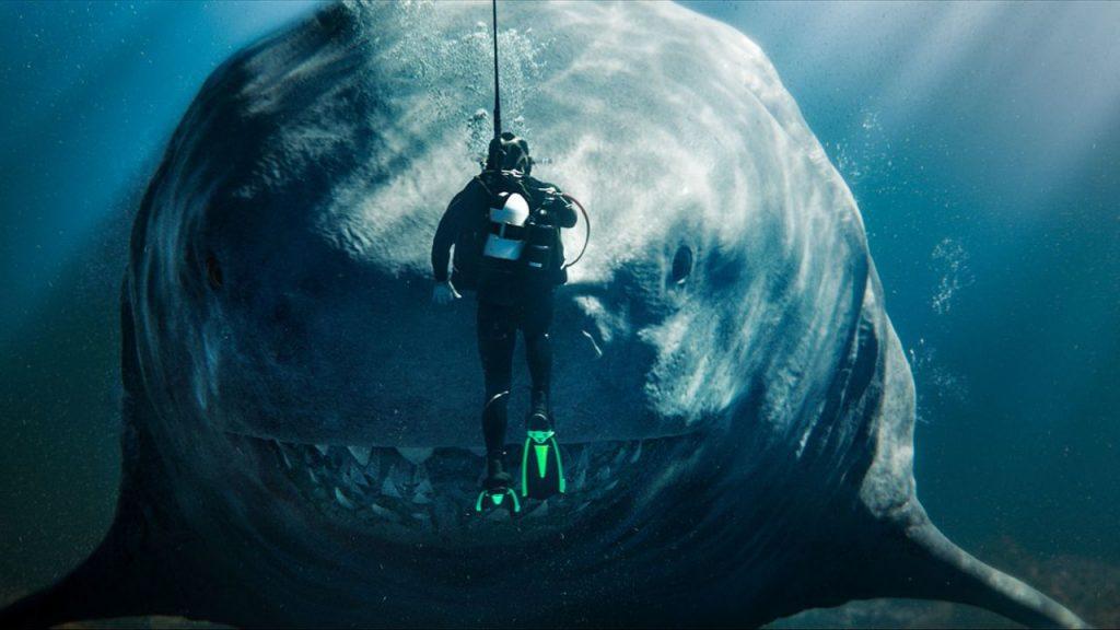 The meg faces off against Jason Statham in The Meg 2.