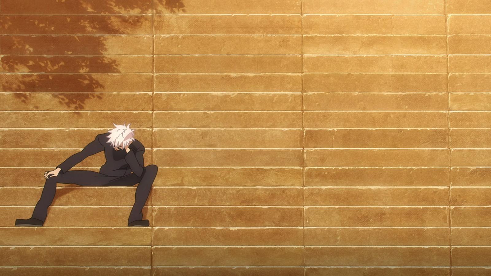 An image of Gojo's staircase scene in Jujutsu Kaisen