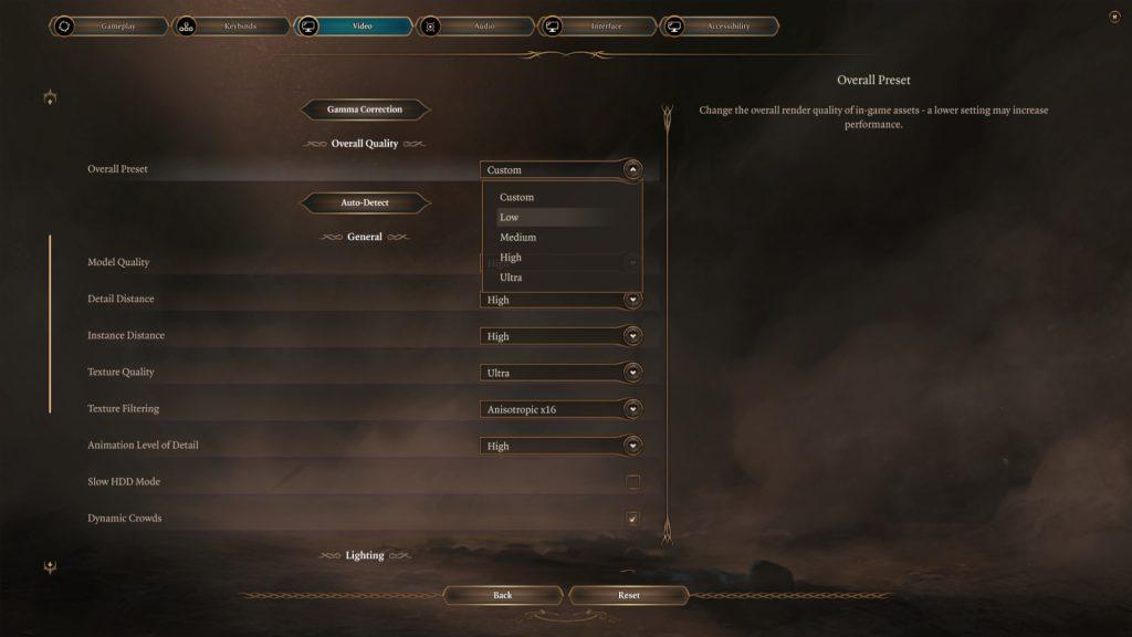 Baldurs Gate 3 video settings