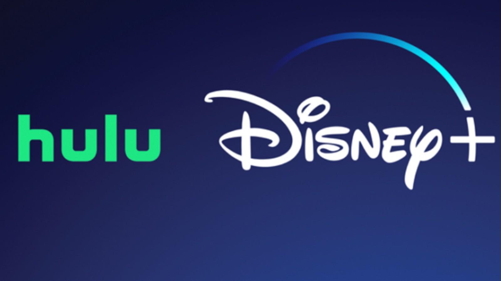 The logos for Hulu and Disney Plus