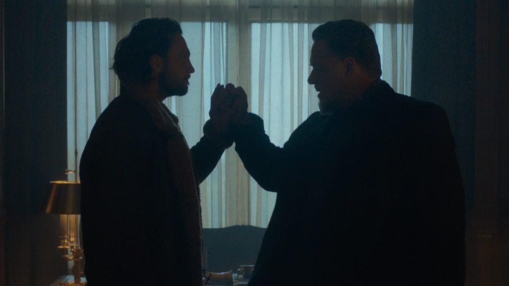 Aaron Taylor-Johnson and Russell Crowe in Kraven the Hunter