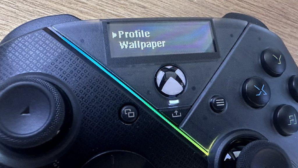 OLED screen on game controller