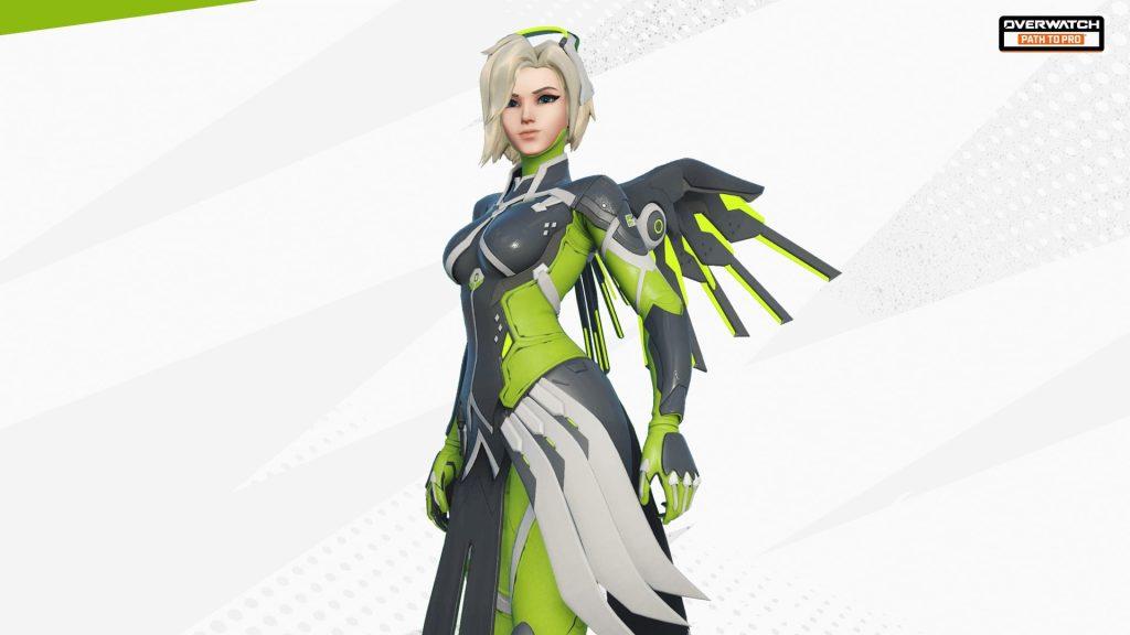 Mercy contenders skin in Overwatch 2