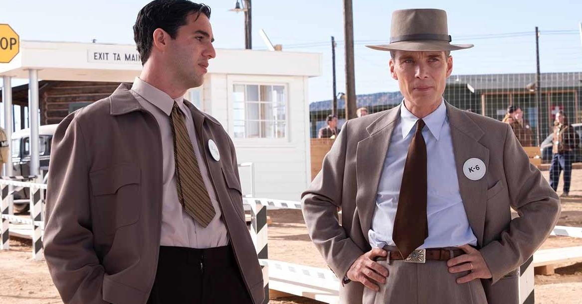 Benny Safdie and Cillian Murphy in Oppenheimer.