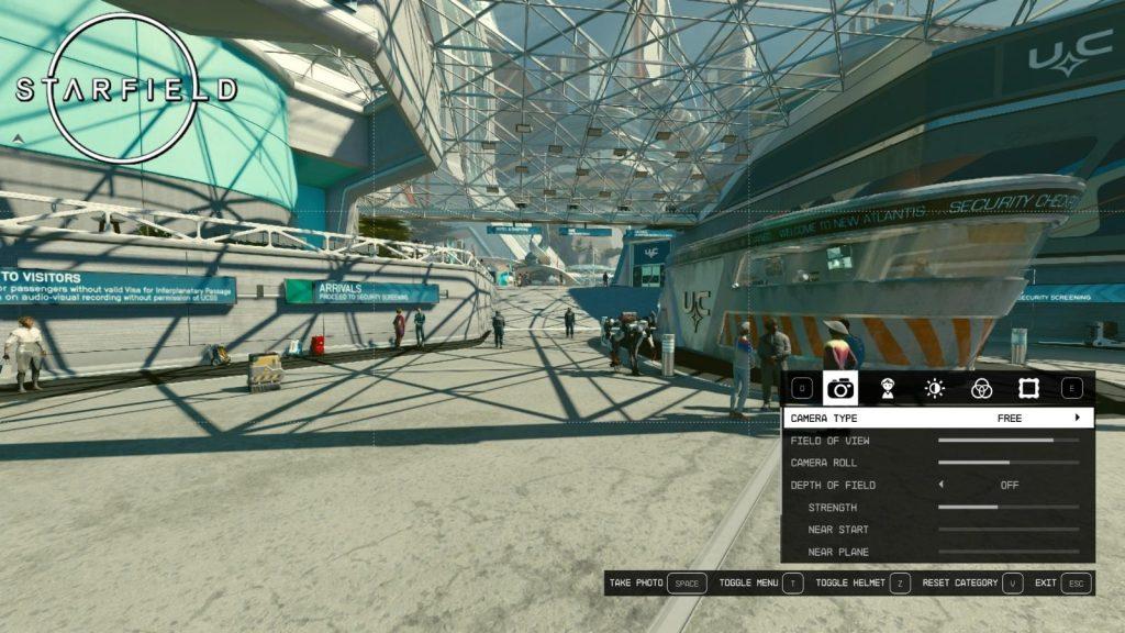 Starfield Photo Mode Screen