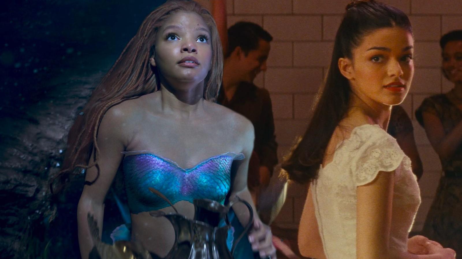 Halle Bailey in The Little Mermaid and Rachel Zegler in West Side Story