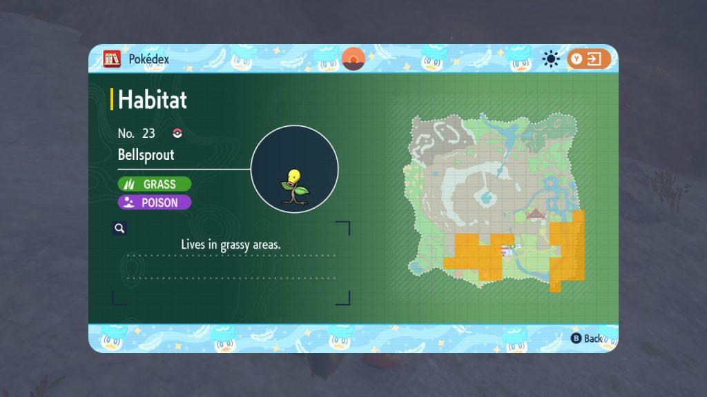 Bellsprout Scarlet and Violet location