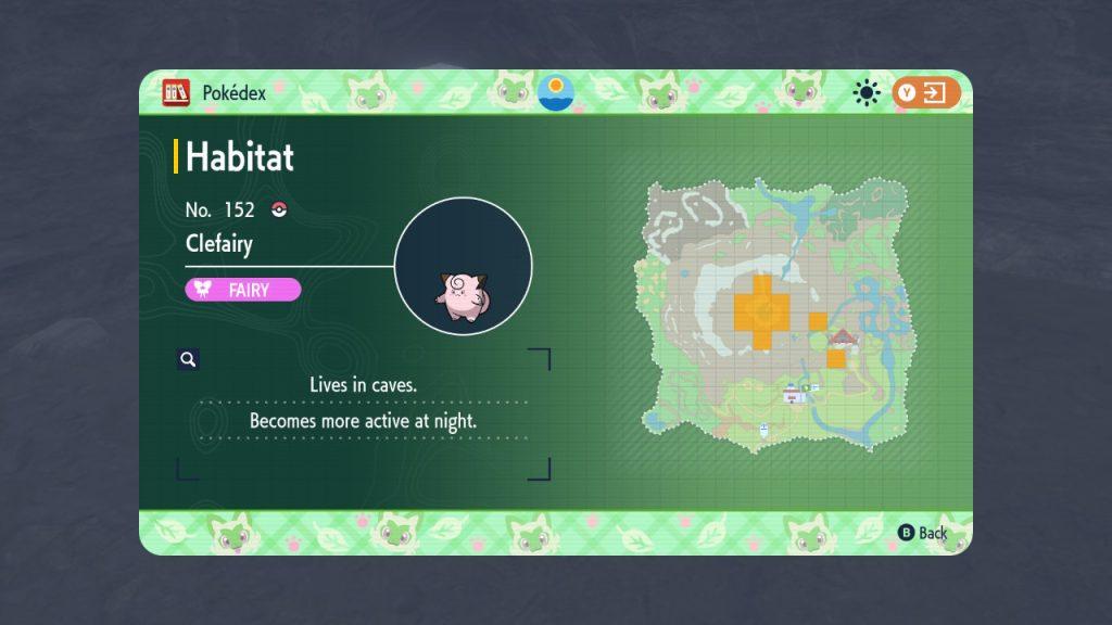 pokemon scarlet violet clefairy location